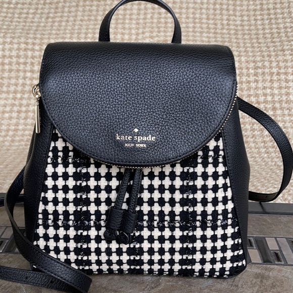 Kate Spade Leila Tweed Fabric Medium Backpack - Picture 6 of 16